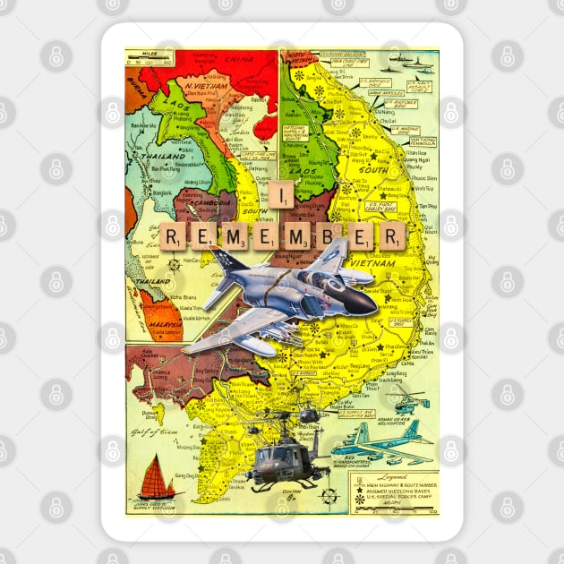 Vietnam War Map Sticker by 